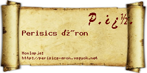 Perisics Áron névjegykártya